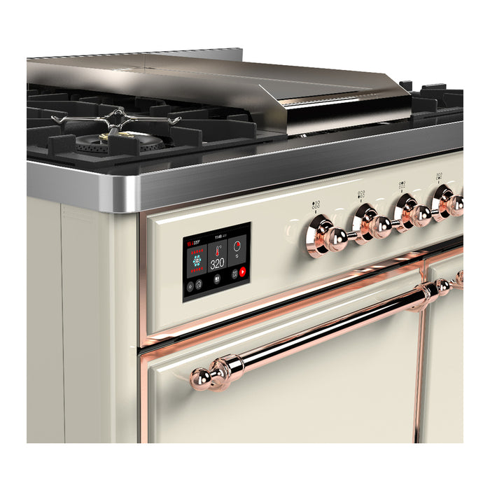 ILVE Majestic III 40" Dual Fuel Range 6 Burners Griddle (UMD40FQNR3)