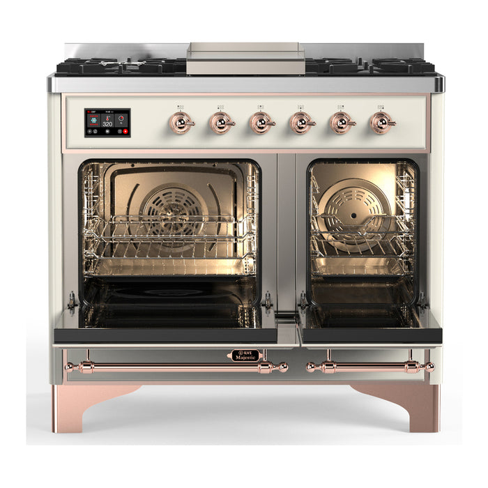 ILVE Majestic III 40" Dual Fuel Range 6 Burners Griddle (UMD40FQNR3)