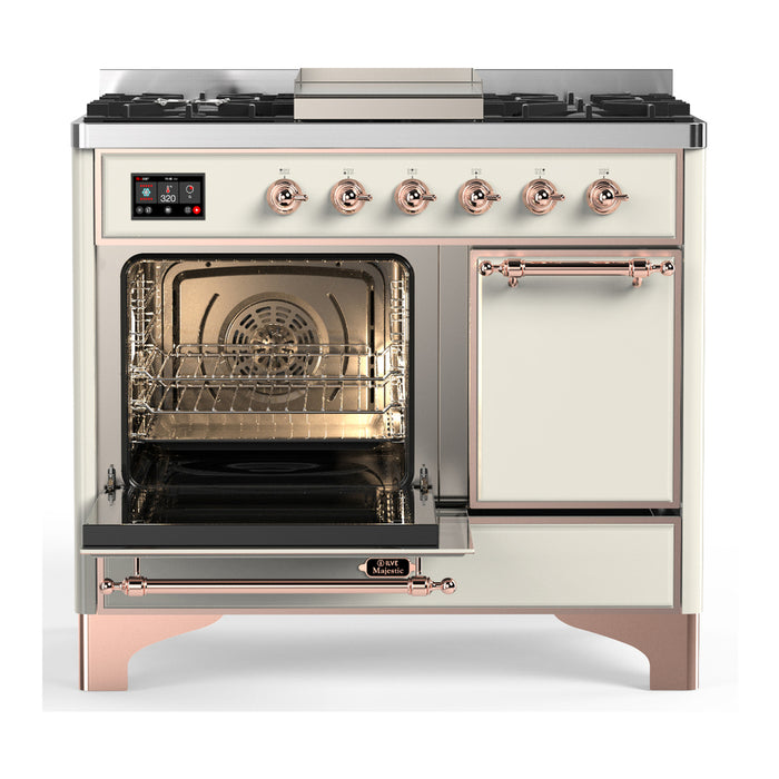 ILVE Majestic III 40" Dual Fuel Range 6 Burners Griddle (UMD40FQNR3)