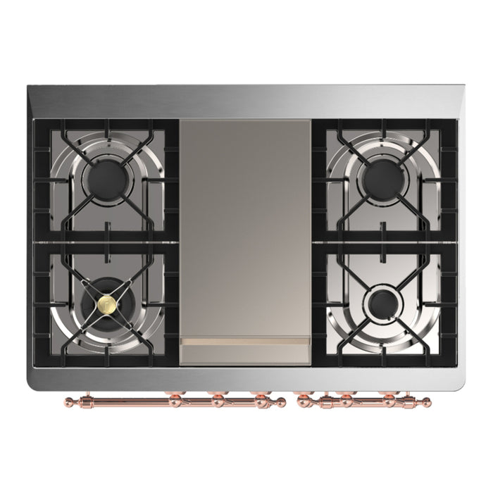 ILVE Majestic III 40" Dual Fuel Range 6 Burners Griddle (UMD40FQNR3)