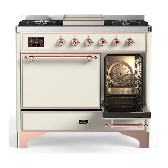 ILVE Majestic III 40" Dual Fuel Range 6 Burners Griddle (UMD40FQNR3)