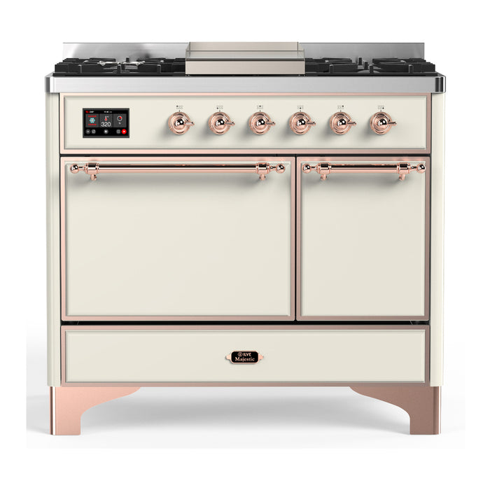 ILVE Majestic III 40" Dual Fuel Range 6 Burners Griddle (UMD40FQNR3)