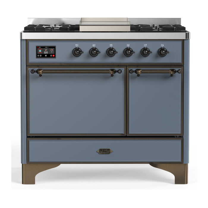 ILVE Majestic III 40" Dual Fuel Range 6 Burners Griddle (UMD40FQNR3)
