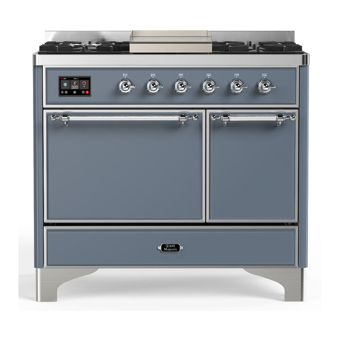 ILVE Majestic III 40" Dual Fuel Range 6 Burners Griddle (UMD40FQNR3)