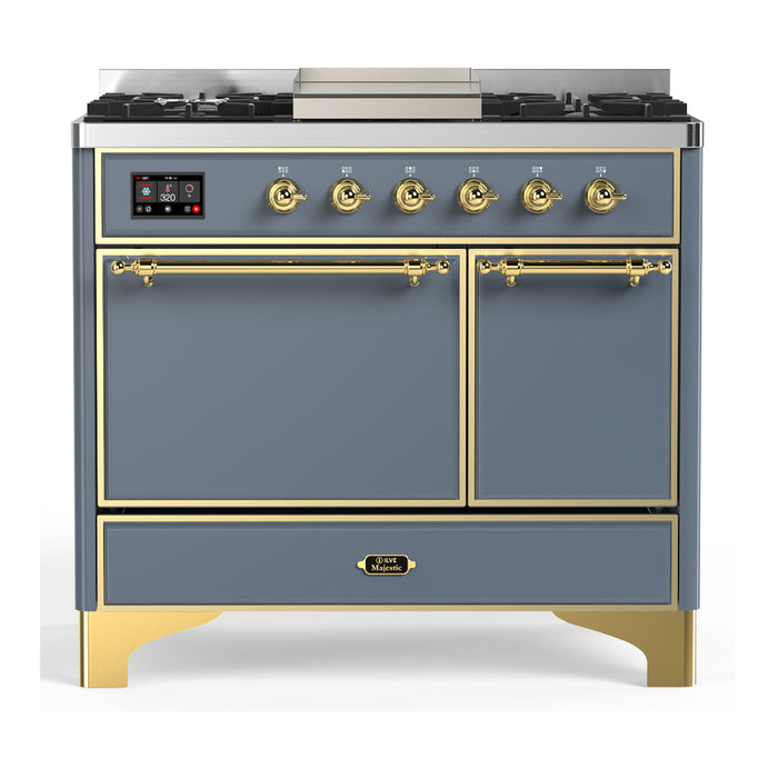 ILVE Majestic III 40" Dual Fuel Range 6 Burners Griddle (UMD40FQNR3)