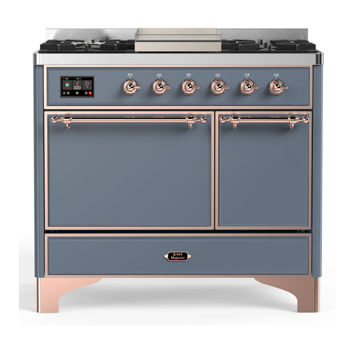 ILVE Majestic III 40" Dual Fuel Range 6 Burners Griddle (UMD40FQNR3)