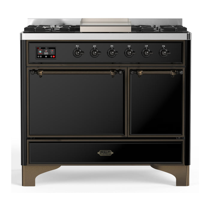 ILVE Majestic III 40" Dual Fuel Range 6 Burners Griddle (UMD40FQNR3)