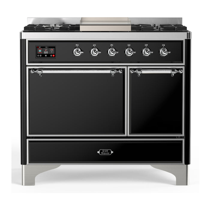 ILVE Majestic III 40" Dual Fuel Range 6 Burners Griddle (UMD40FQNR3)