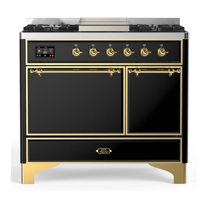 ILVE Majestic III 40" Dual Fuel Range 6 Burners Griddle (UMD40FQNR3)