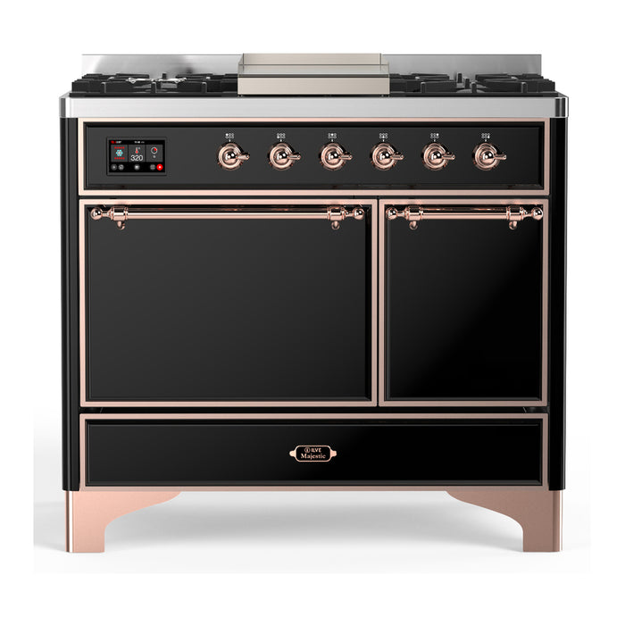 ILVE Majestic III 40" Dual Fuel Range 6 Burners Griddle (UMD40FQNR3)