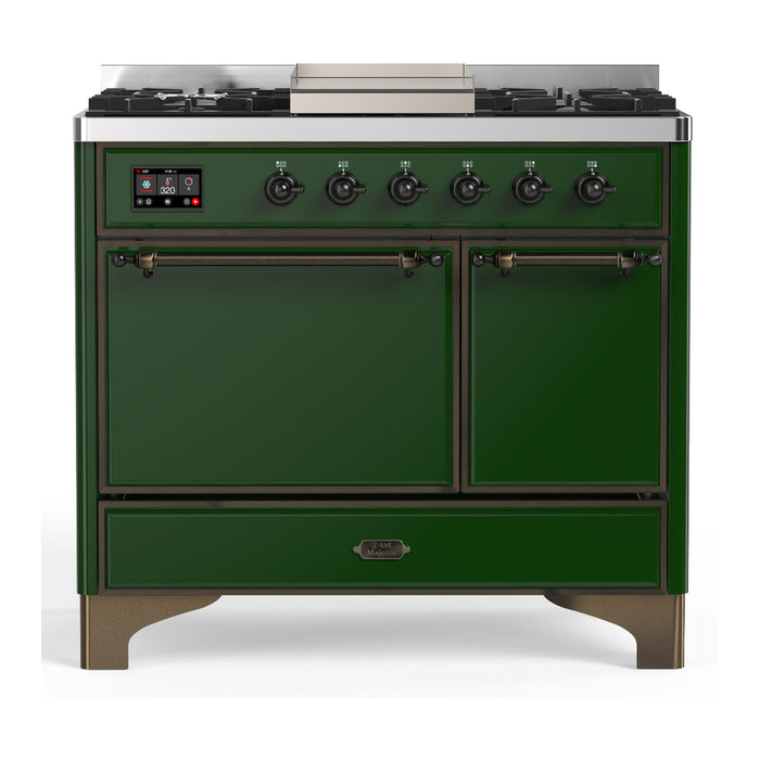 ILVE Majestic III 40" Dual Fuel Range 6 Burners Griddle (UMD40FQNR3)