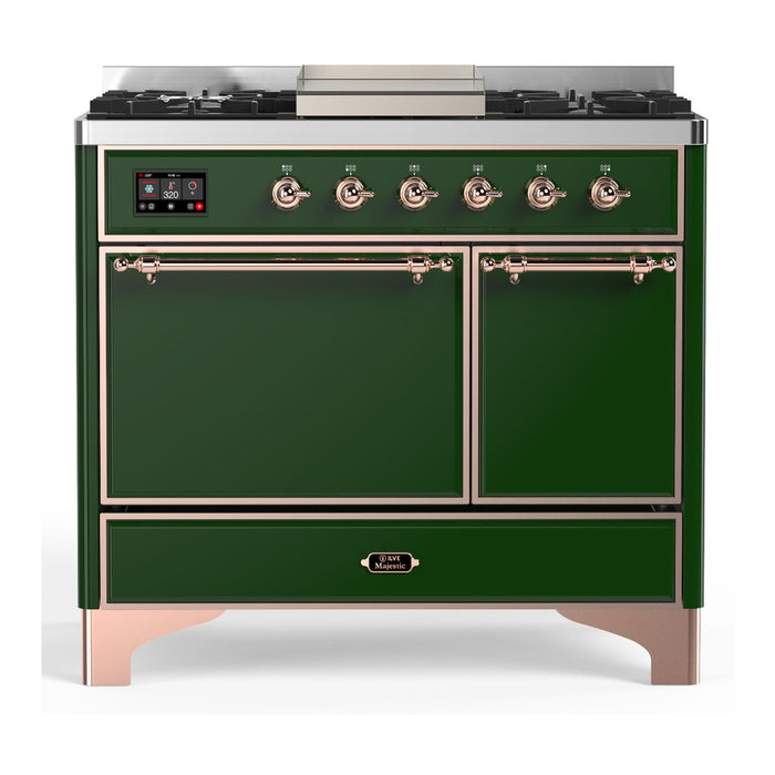ILVE Majestic III 40" Dual Fuel Range 6 Burners Griddle (UMD40FQNR3)