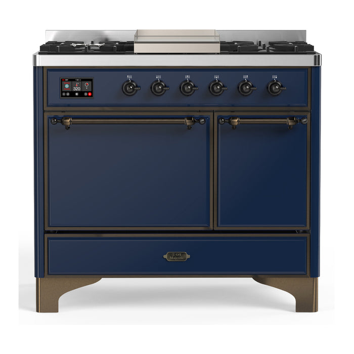 ILVE Majestic III 40" Dual Fuel Range 6 Burners Griddle (UMD40FQNR3)