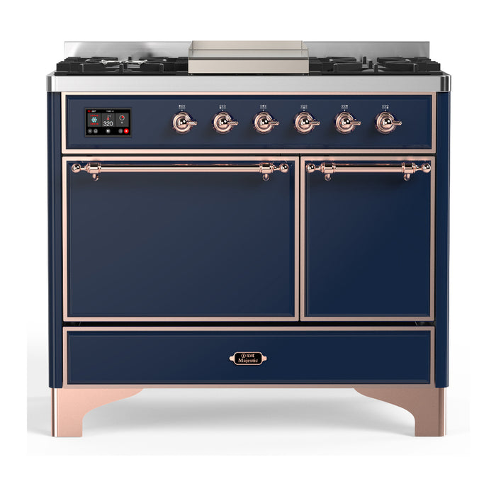 ILVE Majestic III 40" Dual Fuel Range 6 Burners Griddle (UMD40FQNR3)