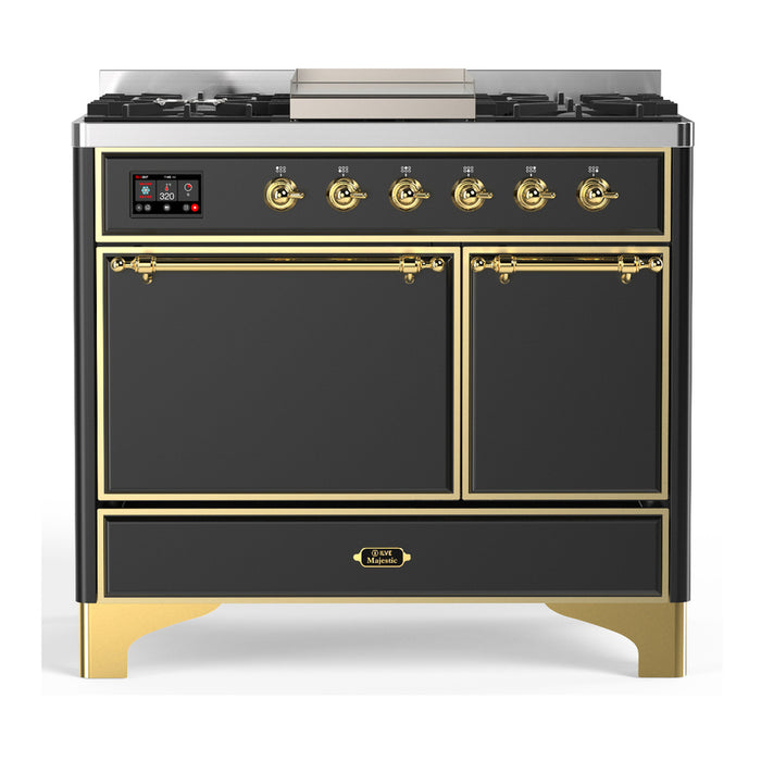 ILVE Majestic III 40" Dual Fuel Range 6 Burners Griddle (UMD40FQNR3)