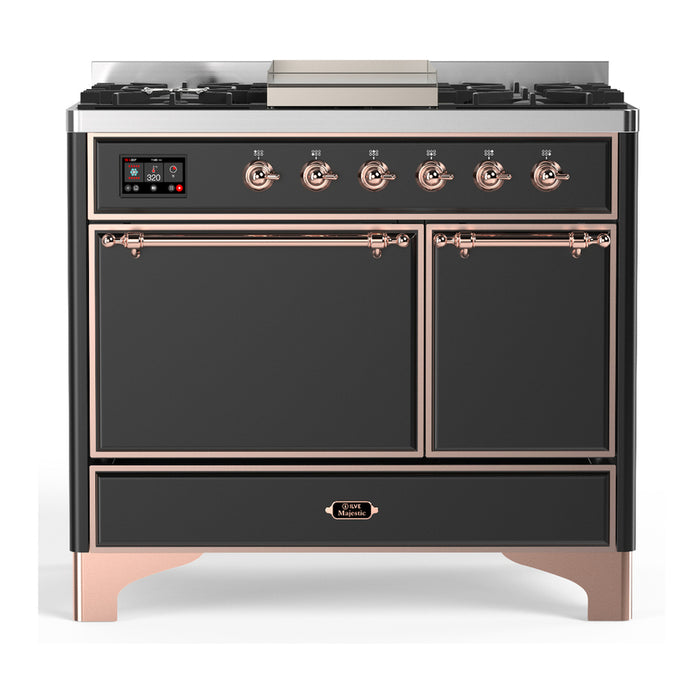 ILVE Majestic III 40" Dual Fuel Range 6 Burners Griddle (UMD40FQNR3)
