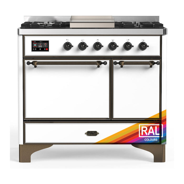 ILVE Majestic III 40" Dual Fuel Range 6 Burners Griddle (UMD40FQNR3)