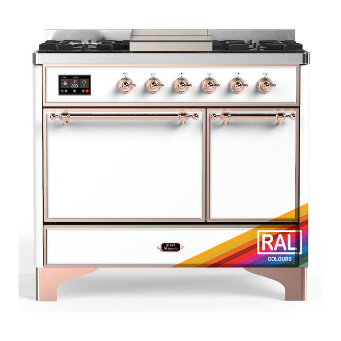 ILVE Majestic III 40" Dual Fuel Range 6 Burners Griddle (UMD40FQNR3)