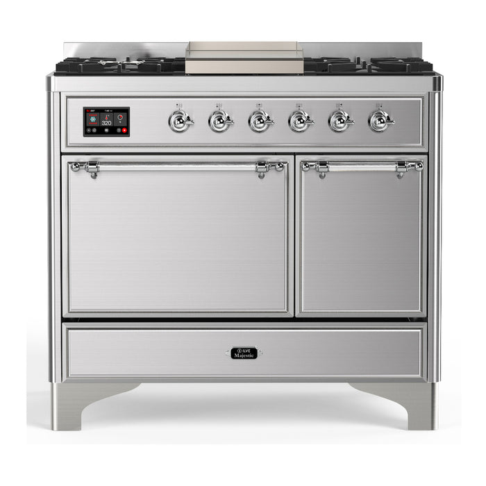 ILVE Majestic III 40" Dual Fuel Range 6 Burners Griddle (UMD40FQNR3)