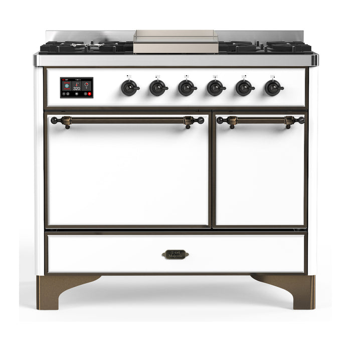 ILVE Majestic III 40" Dual Fuel Range 6 Burners Griddle (UMD40FQNR3)
