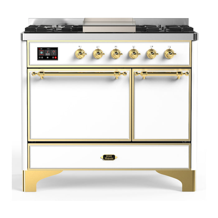 ILVE Majestic III 40" Dual Fuel Range 6 Burners Griddle (UMD40FQNR3)
