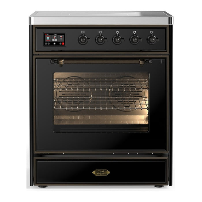ILVE Majestic III 30″ Induction Range – 4 Elements, Triple Glass Door (UMIB30NR3)