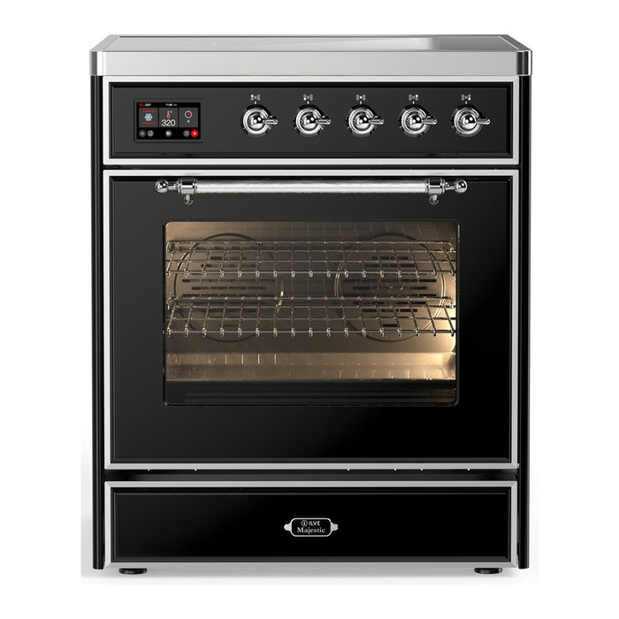 ILVE Majestic III 30″ Induction Range – 4 Elements, Triple Glass Door (UMIB30NR3)