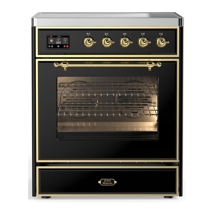 ILVE Majestic III 30″ Induction Range – 4 Elements, Triple Glass Door (UMIB30NR3)