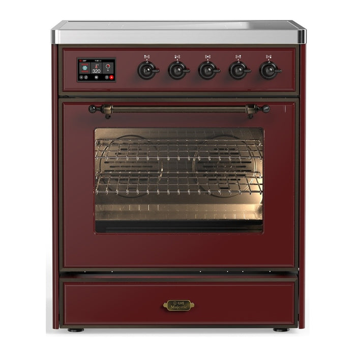 ILVE Majestic III 30″ Induction Range – 4 Elements, Triple Glass Door (UMIB30NR3)