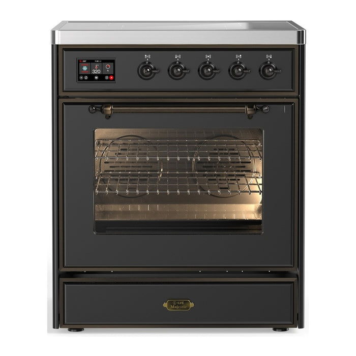 ILVE Majestic III 30″ Induction Range – 4 Elements, Triple Glass Door (UMIB30NR3)