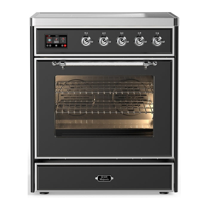ILVE Majestic III 30″ Induction Range – 4 Elements, Triple Glass Door (UMIB30NR3)