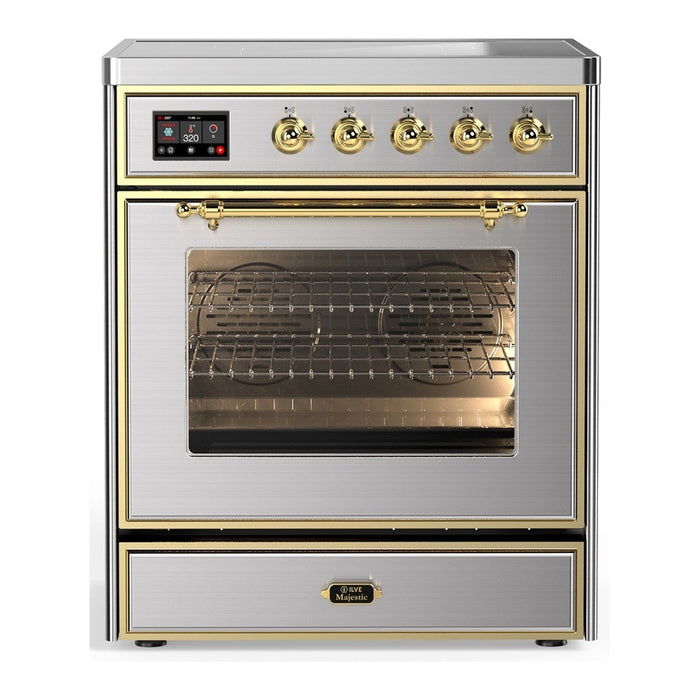 ILVE Majestic III 30″ Induction Range – 4 Elements, Triple Glass Door (UMIB30NR3)