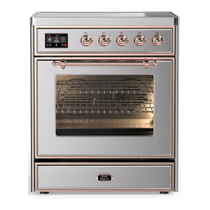 ILVE Majestic III 30″ Induction Range – 4 Elements, Triple Glass Door (UMIB30NR3)