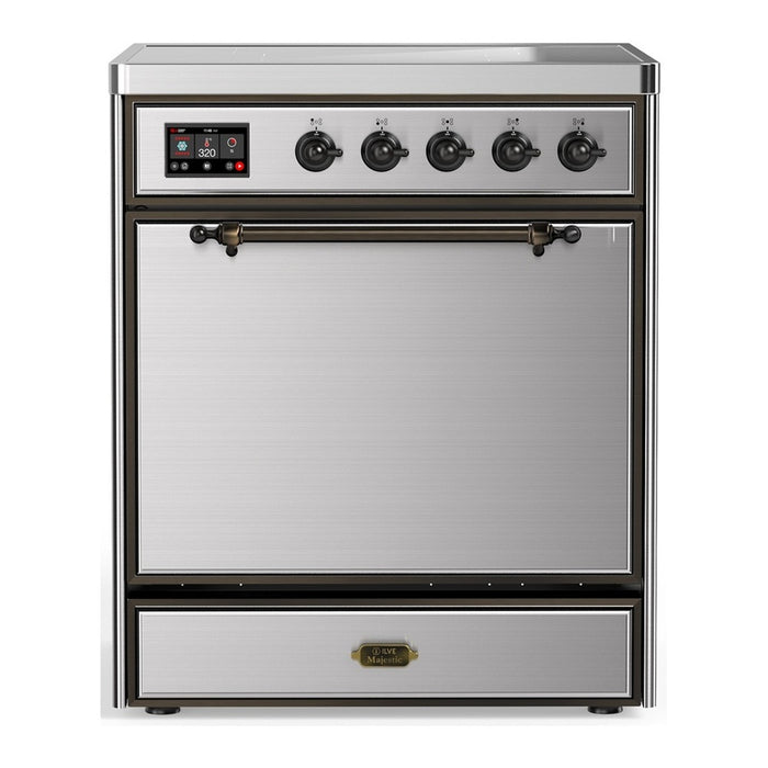 ILVE Majestic III 30" Induction Range – 4 Elements, Solid Door (UMIB30QNR3)