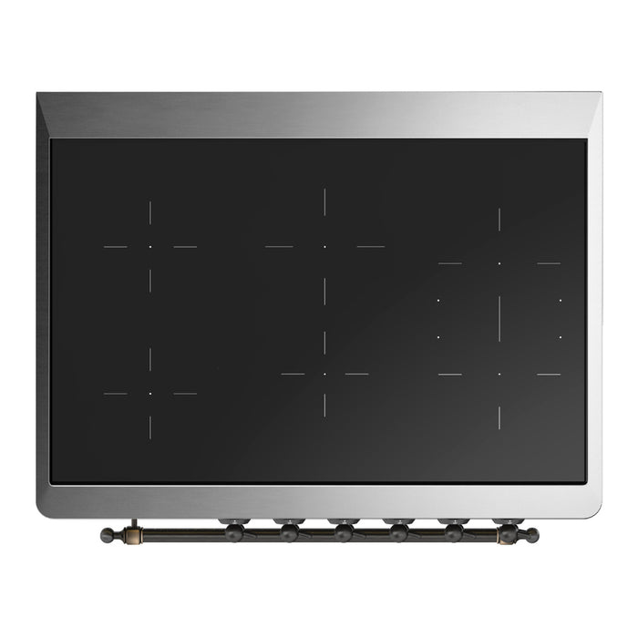 ILVE Majestic III 36" Induction Range – 6 Elements, Solid Door (UMIB36QNR3)