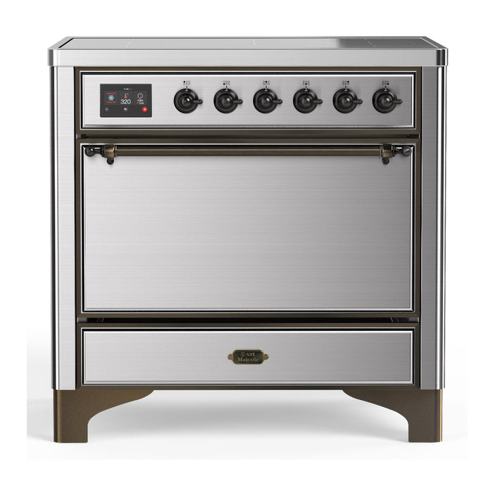 ILVE Majestic III 36" Induction Range – 6 Elements, Solid Door (UMIB36QNR3)
