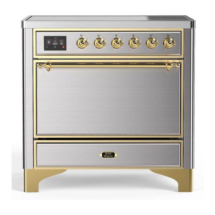 ILVE Majestic III 36" Induction Range – 6 Elements, Solid Door (UMIB36QNR3)