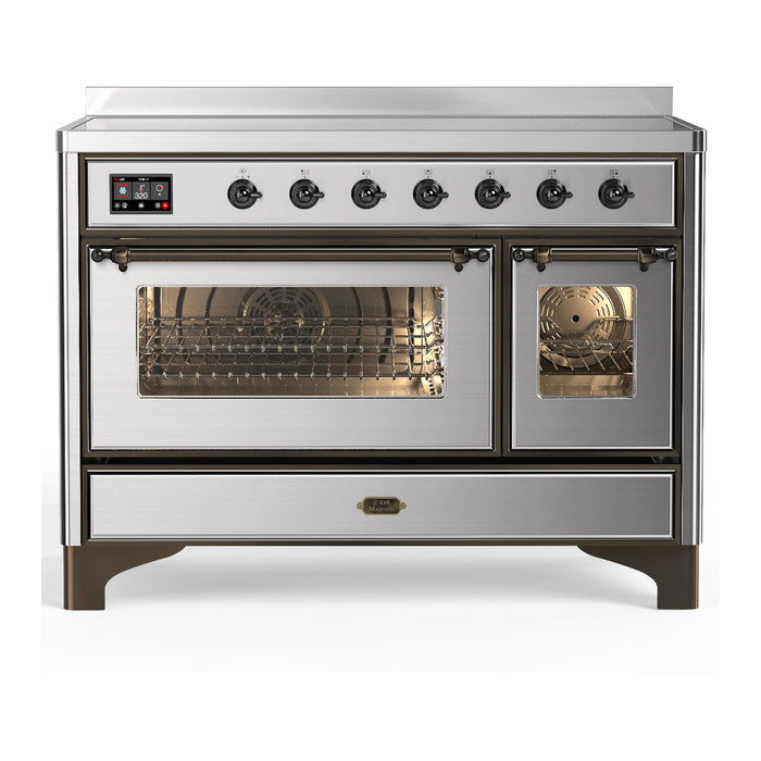 ILVE Majestic III 48" Induction Range – 6 Elements, Triple Glass Door (UMIB48NR3)