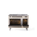 ILVE Nostalgie 48" Dual Fuel Range with 5 Sealed Burners Griddle French Top Triple Glass Door - UP48FSNMP