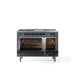 ILVE Nostalgie 48" Dual Fuel Range with 5 Sealed Burners Griddle French Top Triple Glass Door - UP48FSNMP