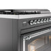 ILVE Nostalgie 48" Dual Fuel Range with 5 Sealed Burners Griddle French Top Triple Glass Door - UP48FSNMP