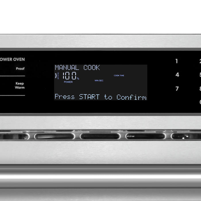 Cosmo 30 in. Regal Collection 4.8 / 1.6 cu. ft. Electric Microwave Wall Oven Combination, Air Fry, Convection, Stainless Steel - COS-WOMCR302SS