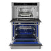Cosmo 30 in. Regal Collection 4.8 / 1.6 cu. ft. Electric Microwave Wall Oven Combination, Air Fry, Convection, Stainless Steel - COS-WOMCR302SS