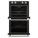 Forno Vomero 30-Inch Double Wall Oven, Black, 10 cu.ft Total Capacity, 7100W Convection, Mechanical Controls, Manuel Steam Clean