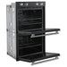 Forno Vomero 30-Inch Double Wall Oven, Black, 10 cu.ft Total Capacity, 7100W Convection, Mechanical Controls, Manuel Steam Clean