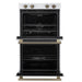Forno Vomero 30-Inch Double Wall Oven, White, 10 cu.ft Total Capacity, 7100W Convection, Mechanical Controls, Manuel Steam Clean