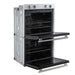 Forno Vomero 30-Inch Double Wall Oven, White, 10 cu.ft Total Capacity, 7100W Convection, Mechanical Controls, Manuel Steam Clean