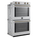 Forno Vomero 30-Inch Double Wall Oven, White, 10 cu.ft Total Capacity, 7100W Convection, Mechanical Controls, Manuel Steam Clean