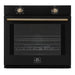 Forno Vomero 30-Inch Wall Oven, Black, 5 cu.ft Capacity, 3550 Watts Convection, Mechanical Controls, Manuel Steam Clean