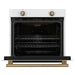 Forno Vomero 30-Inch Wall Oven, White, 5 cu.ft Capacity, 3550 Watts Convection, Mechanical Controls, Manuel Steam Clean